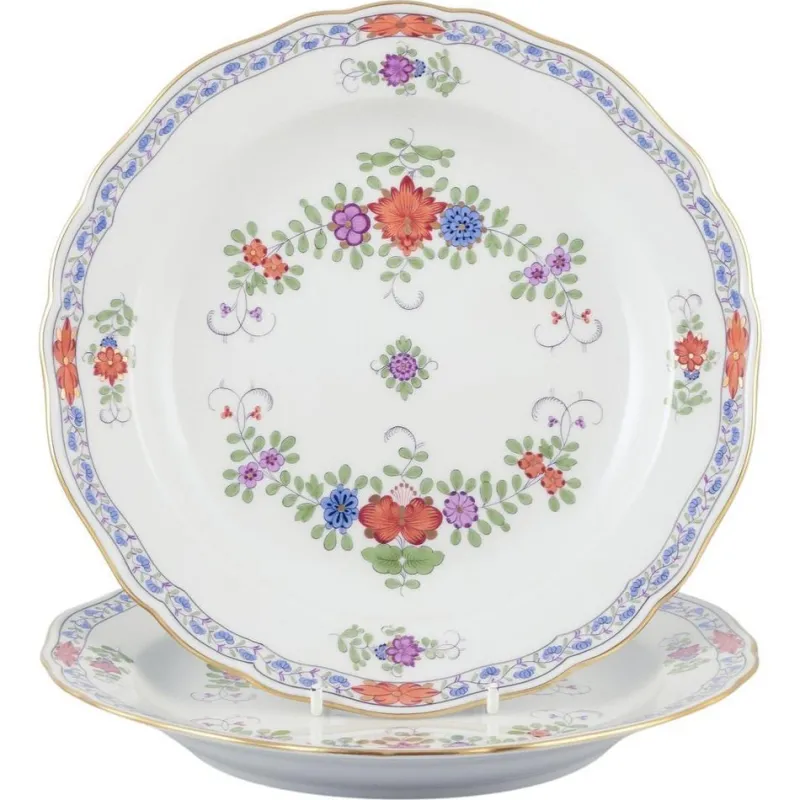 Pamono German Kakiemon Porcelain Plates from Meissen, Set of 2> Dinner Plates & Bowls