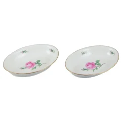 Clearance Pamono German Oval Pink Rose Bowls in Porcelain from Meissen, 1920s, Set of 2