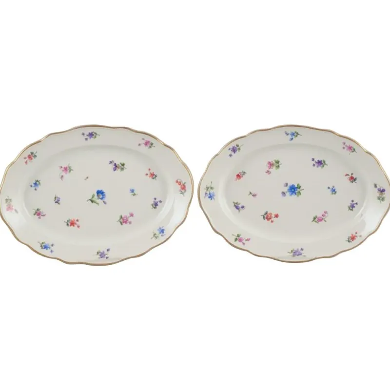 Clearance Pamono German Oval Serving Platters in Porcelain from Meissen, 1890s, Set of 2