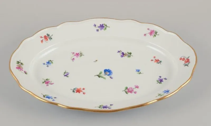Clearance Pamono German Oval Serving Platters in Porcelain from Meissen, 1890s, Set of 2