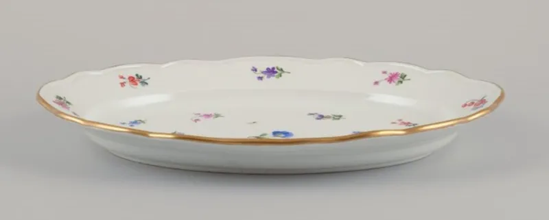 Clearance Pamono German Oval Serving Platters in Porcelain from Meissen, 1890s, Set of 2
