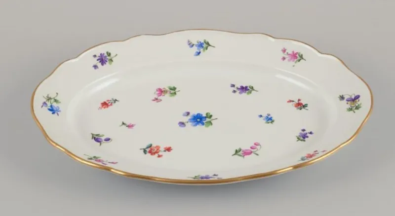 Clearance Pamono German Oval Serving Platters in Porcelain from Meissen, 1890s, Set of 2