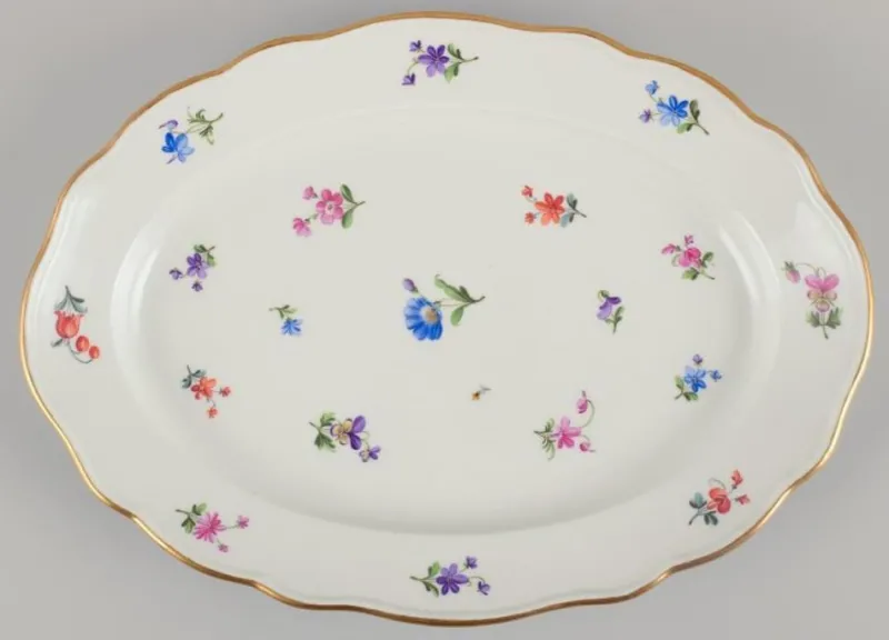 Clearance Pamono German Oval Serving Platters in Porcelain from Meissen, 1890s, Set of 2