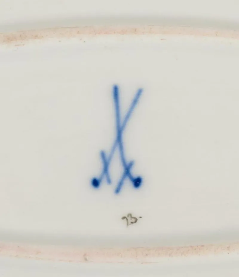 Clearance Pamono German Oval Serving Platters in Porcelain from Meissen, 1890s, Set of 2