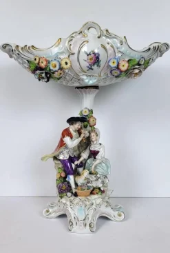 Pamono German Porcelain Centerpiece><noscript><img width=