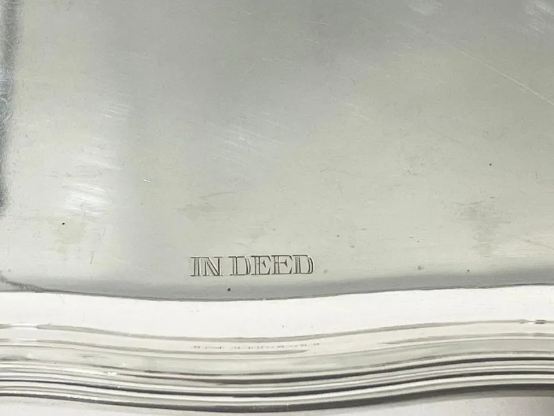 Pamono German Silver Salver with Text> Trays