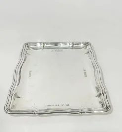 Pamono German Silver Salver with Text><noscript><img width=