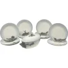 Pamono German Wächtersbach Hunting Plates and Tureen attributed to Carl Bull, 1910s, Set of 13> Serving Dishes