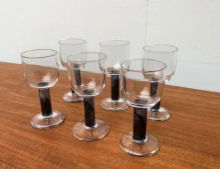 Pamono German Wine Glasses by Regina Kaufmann for Glashagen Hütte, Set of 6><noscript><img width=