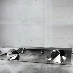 Pamono Get Lost! Bench in Mirror Polished Stainless Steel by Barberini & Gunnell> Seating|Benches