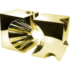 Pamono Get Lost! C4 & C5 Side Tables in Golden Steel by Barberini & Gunnell, Set of 2> Tables