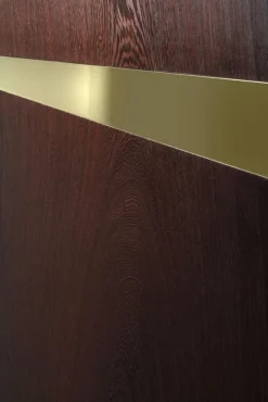 Pamono Gia Cinto Gold Coffee Table in Wood and Stainless Steel by Barberini & Gunnell> Tables