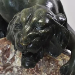 Pamono Giacomo Merculiano, Large Crouching Lioness, 20th Century, Bronze><noscript><img width=