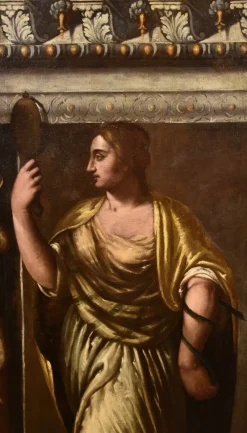 Hot Pamono Giacomo Stella, Allegory of Wisdom, Lady's Portrait, 1600, Oil on Canvas