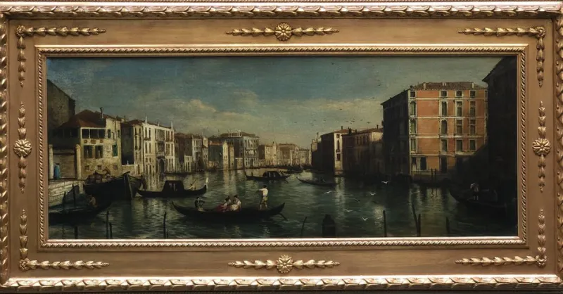 Clearance Pamono Giancarlo Gorini, Venice, Italian School, Oil on Canvas, Framed