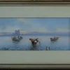 Outlet Pamono Gianni Girolamo, Neapolitan Landscape, 1800s, Tempera, Framed
