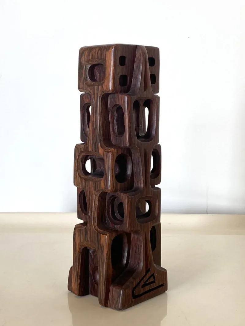 Clearance Pamono Gianni Pinna, Abstract Sculpture, 1960s, Rosewood