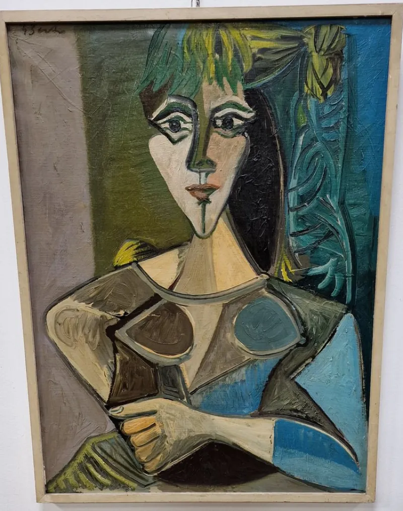 Sale Pamono Gianpaolo Berto, Portrait, Oil on Canvas, 1960s