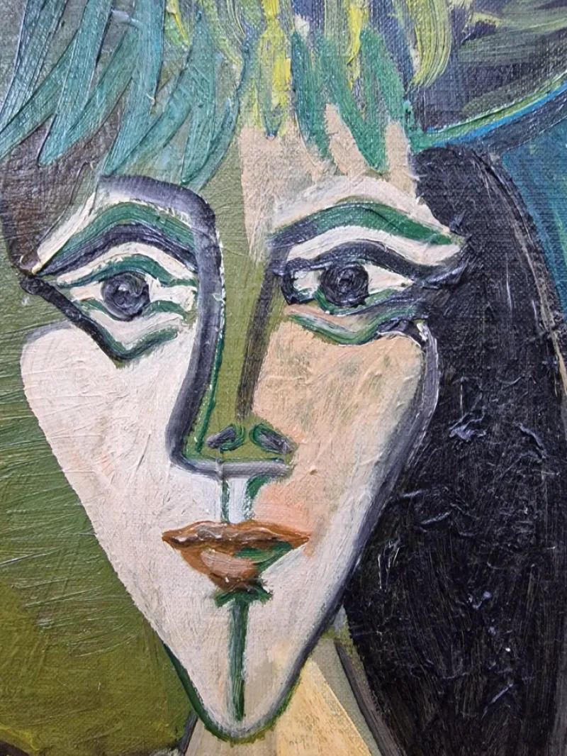 Sale Pamono Gianpaolo Berto, Portrait, Oil on Canvas, 1960s
