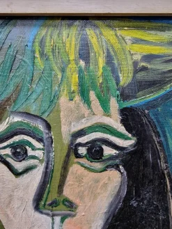Sale Pamono Gianpaolo Berto, Portrait, Oil on Canvas, 1960s