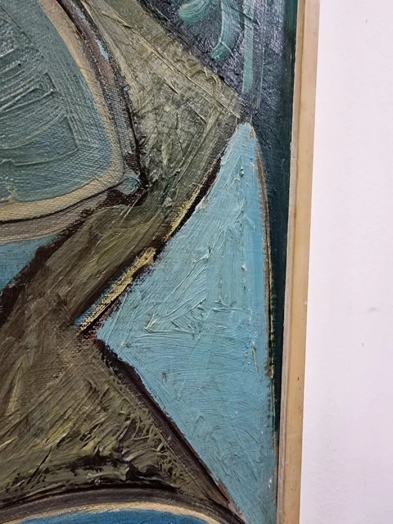 Sale Pamono Gianpaolo Berto, Portrait, Oil on Canvas, 1960s