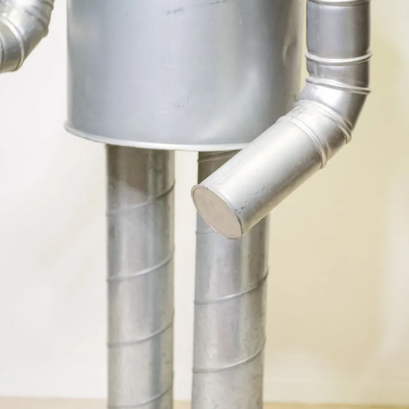 Pamono Giant Handmade Robot, 1980s, Metal> Mid-Century|Sculpture