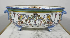 Pamono Gien Earthenware Planter in Renaissance Style, Early 20th Century> Planters And Jardiniere