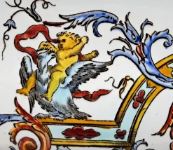 Pamono Gien Earthenware Planter in Renaissance Style, Early 20th Century><noscript><img width=