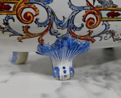 Pamono Gien Earthenware Planter in Renaissance Style, Early 20th Century><noscript><img width=