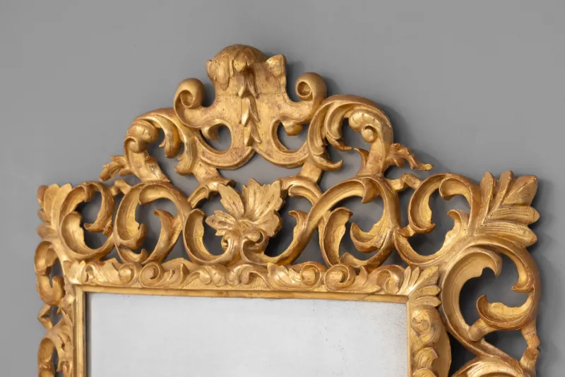 Pamono Gilded Cushion Mirror, 1860s> Mirrors