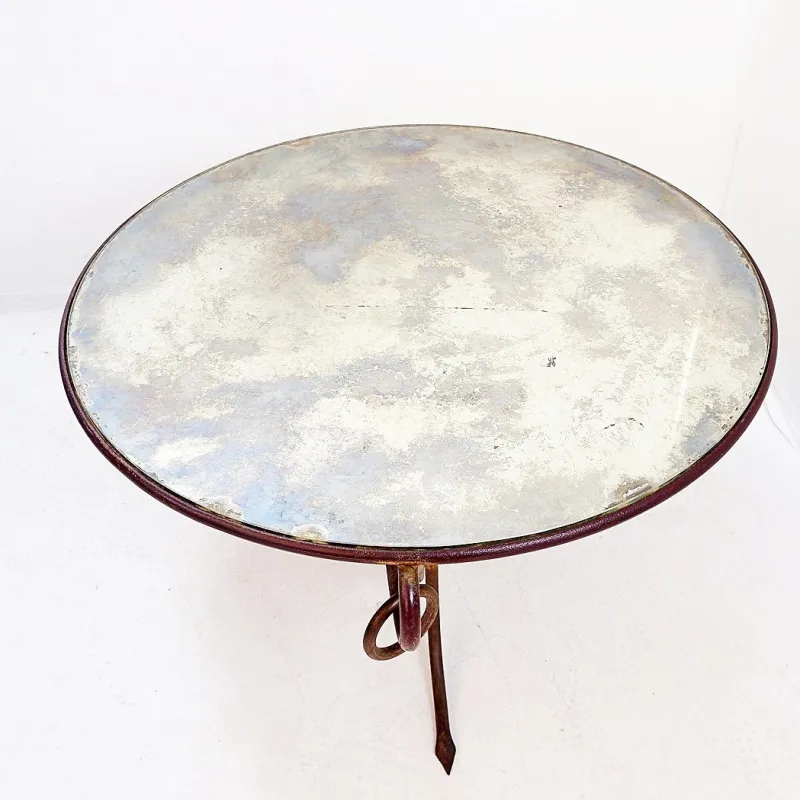Pamono Gilded Iron Coffee Table by René Drouet, 1940s> Coffee & Side Tables