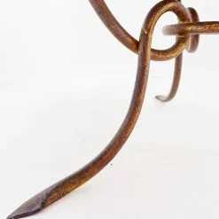 Pamono Gilded Iron Coffee Table by René Drouet, 1940s><noscript><img width=
