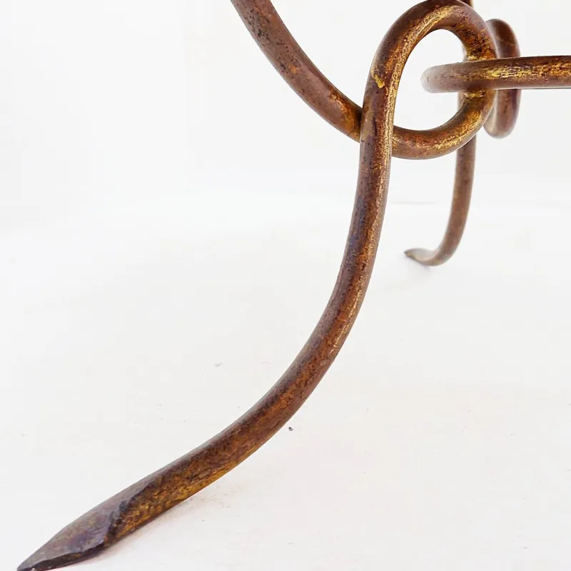 Pamono Gilded Iron Coffee Table by René Drouet, 1940s> Coffee & Side Tables
