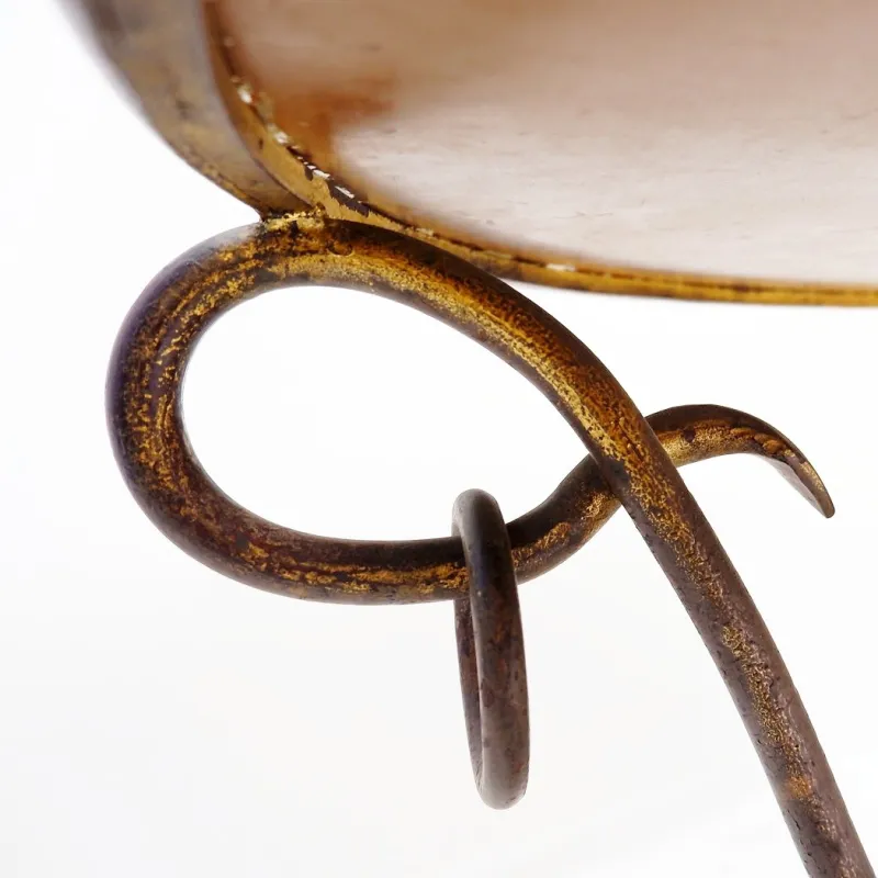 Pamono Gilded Iron Coffee Table by René Drouet, 1940s> Coffee & Side Tables