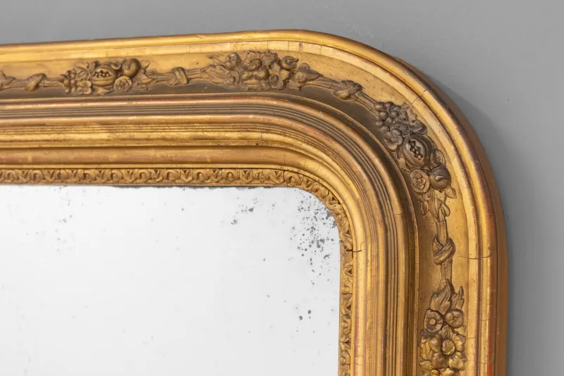 Pamono Gilded Overmantel Mirror, 1860s> Mirrors