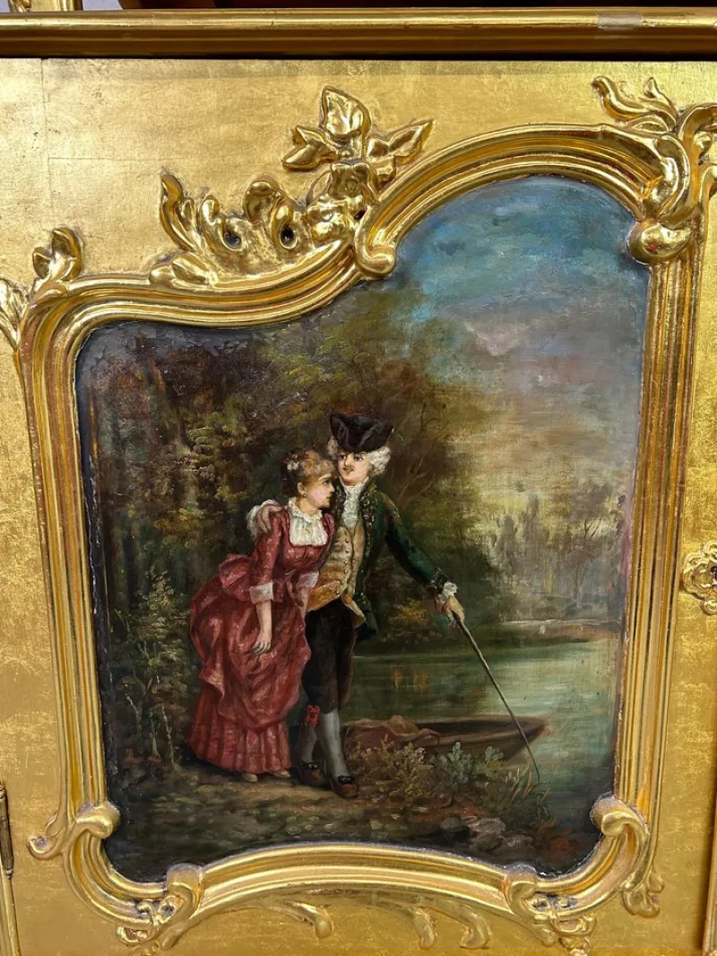 Pamono Gilded Rococo Sideboard, 1900s> Mirrors