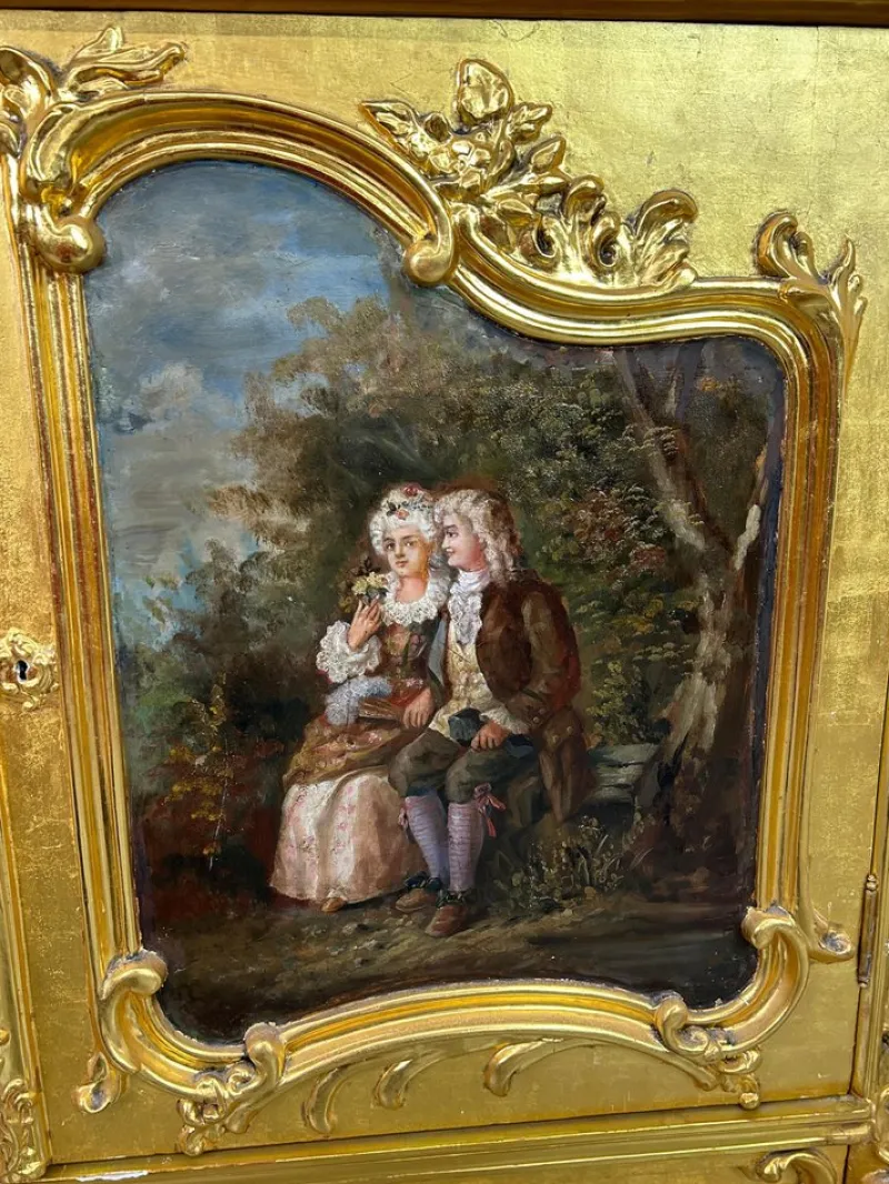Pamono Gilded Rococo Sideboard, 1900s> Mirrors