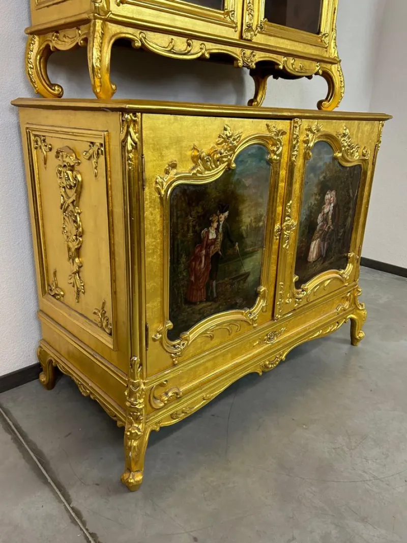 Pamono Gilded Rococo Sideboard, 1900s> Mirrors
