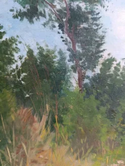 Pamono Gillaz, Landscape, 1950s, Oil Painting on Board><noscript><img width=
