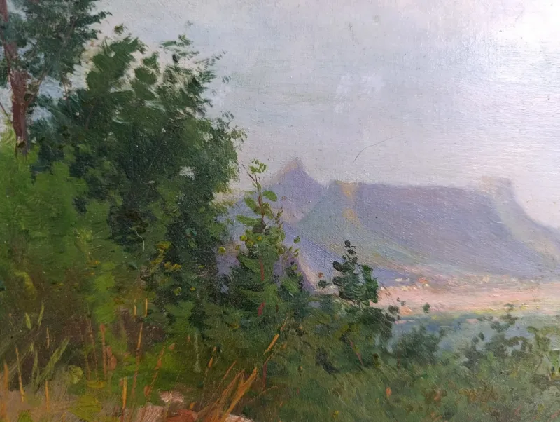 Pamono Gillaz, Landscape, 1950s, Oil Painting on Board> Painting