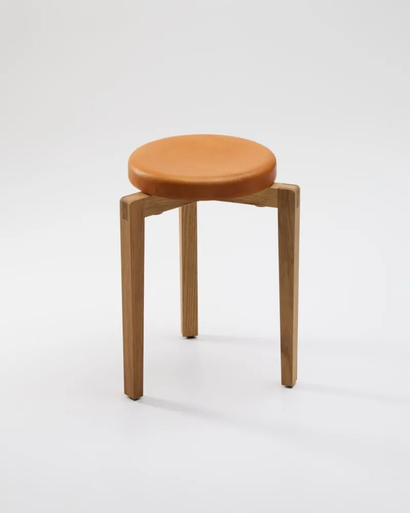 Pamono Gio Cognac Stool by Enrico Tonucci> Seating