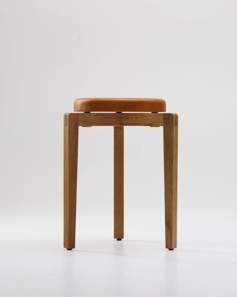 Pamono Gio Cognac Stool by Enrico Tonucci> Seating