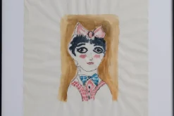 Pamono Gio Ponti, Portrait of a Girl, 1950s, Drawing><noscript><img width=