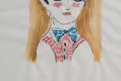 Pamono Gio Ponti, Portrait of a Girl, 1950s, Drawing><noscript><img width=
