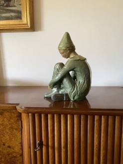 Hot Pamono Giordano Tronconi, Figure of Sitting Boy, 1950s, Ceramic