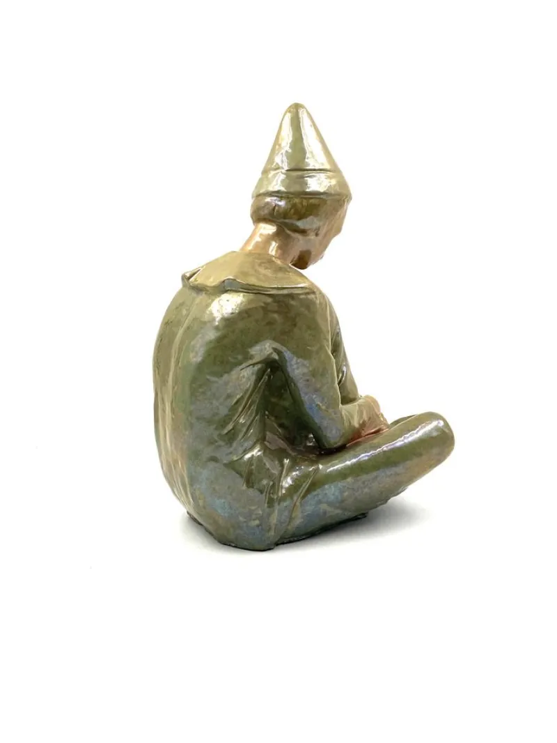 Hot Pamono Giordano Tronconi, Figure of Sitting Boy, 1950s, Ceramic