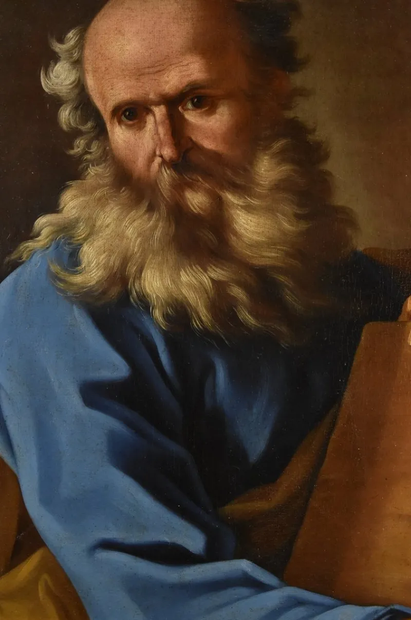 Pamono Giovanni Battista Beinaschi, Portrait of the Philosopher Democritus Beinaschi, 17th Century, Oil on Canvas, Framed> Old Masters|Classical