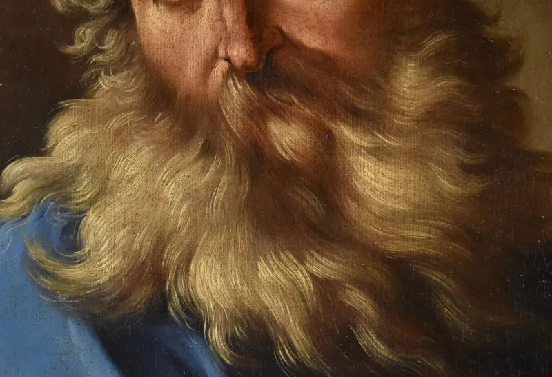 Pamono Giovanni Battista Beinaschi, Portrait of the Philosopher Democritus Beinaschi, 17th Century, Oil on Canvas, Framed> Old Masters|Classical