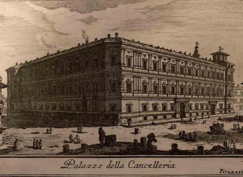 Online Pamono Giovanni Battista Piranesi, Palace of the Chancellery, Etching, 18th Century