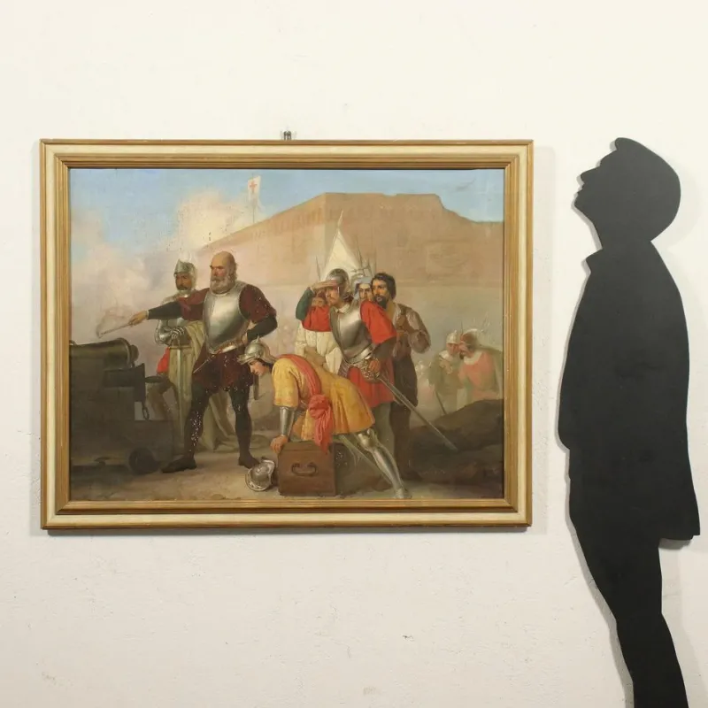 Outlet Pamono Giovanni Boni, Oil on Canvas